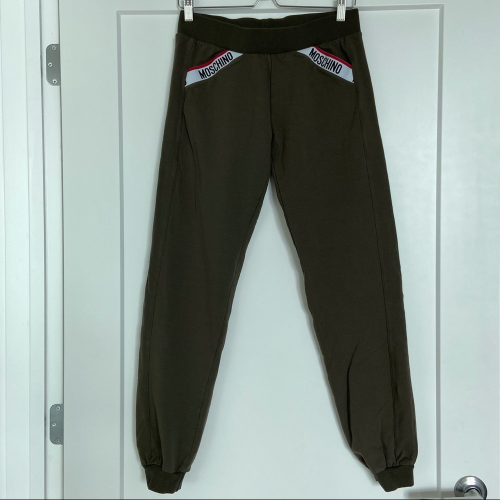NEW Moschino Sleepwear Green Sweat Pants